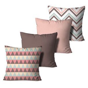 Chevron Cushions Covers Pack 4