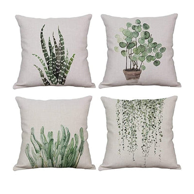 Leeju Green Cushion Covers Pack of 4