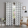 Black and White Ripple Pattern Curtain