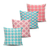 Pink and Blue Abstract Cushion Covers Pack of 4