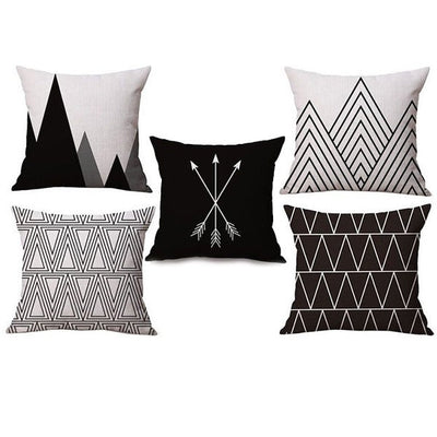 Black & White Cushion cover Pack of 5