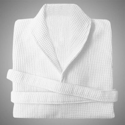 Waffle Weave Cotton Bathrobe