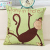 Cute Animal Cat Monkey Cushion Covers Pack 6