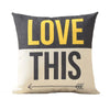 Modern Alphabet Yellow Cushion Covers Pack 6