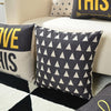 Modern Alphabet Yellow Cushion Covers Pack 6