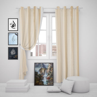 Ochre Eyelet Curtains