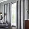 Parker Grey Chenille Eyelet Curtain