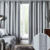 Parker Grey Chenille Eyelet Curtain