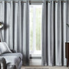 Parker Grey Chenille Eyelet Curtain