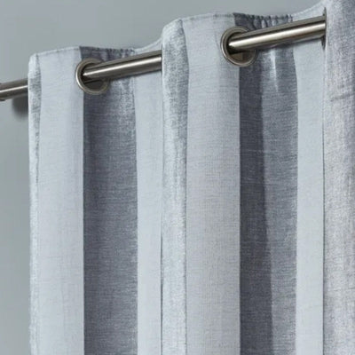 Parker Grey Chenille Eyelet Curtain