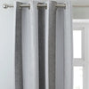 Parker Grey Chenille Eyelet Curtain