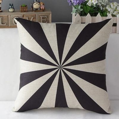 Linen Black and White Cushion Covers Pack of 4