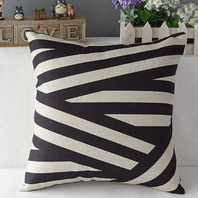 Linen Black and White Cushion Covers Pack of 4