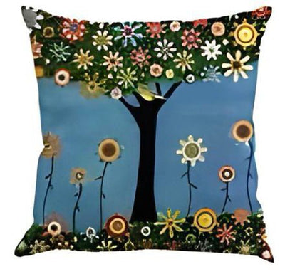 Vintage Flower Tree Cushion Cover Pack of 6