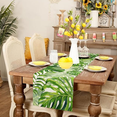 Palms on Green Table Runners