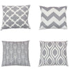 Fokusent Gray Linning Cushion Covers Pack of 4