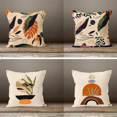 Botanical Leaves Cushion Covers Pack of 4