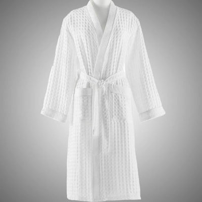 Waffle Weave Cotton Bathrobe